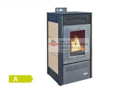 Топловъздушна пелетна камина GreenEcoTherm Violet, 2.2-6.5 kW, бежово